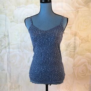 Aerie blue animal print/golden brn camisole size M